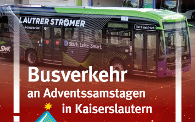 Kostenloser Personennahverkehr innerhalb Kaiserslautern an allen vier Adventssamstagen